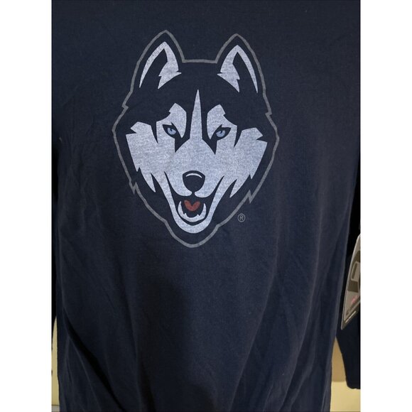 NEW UConn Huskies Colosseum Athletics Blue Tie Scoop Neck LS Shirt Girls M (7-8) - Picture 2 of 6